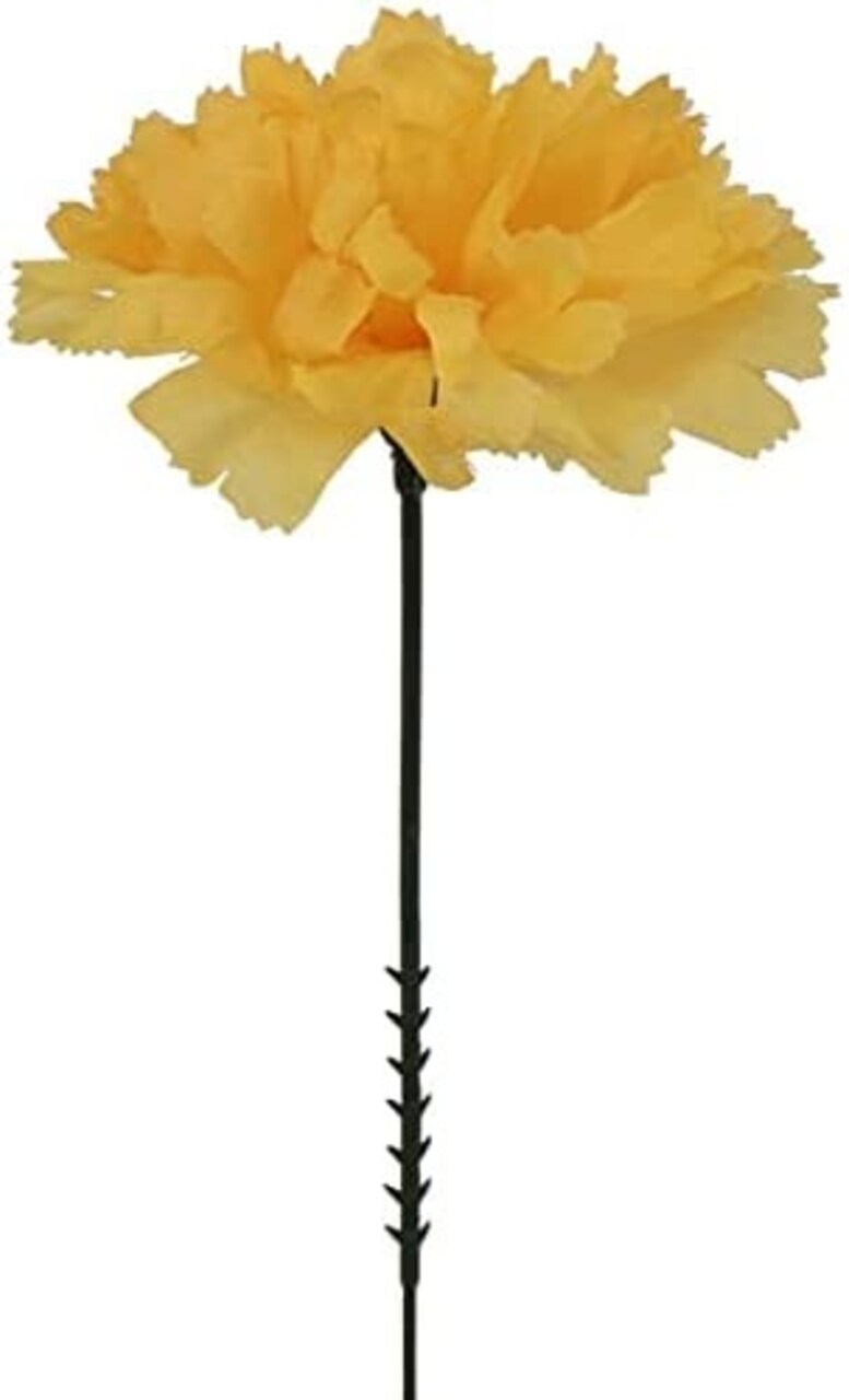 30-Pack Gold Silk Carnation Picks - Elegant Artificial Flowers for Weddings, Home Decor, DIY Projects